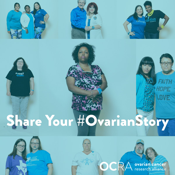 share your #OvarianStory collage featuring group of men and women of all ages