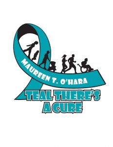 Maureen T. O'Hara Teal There's a Cure logo
