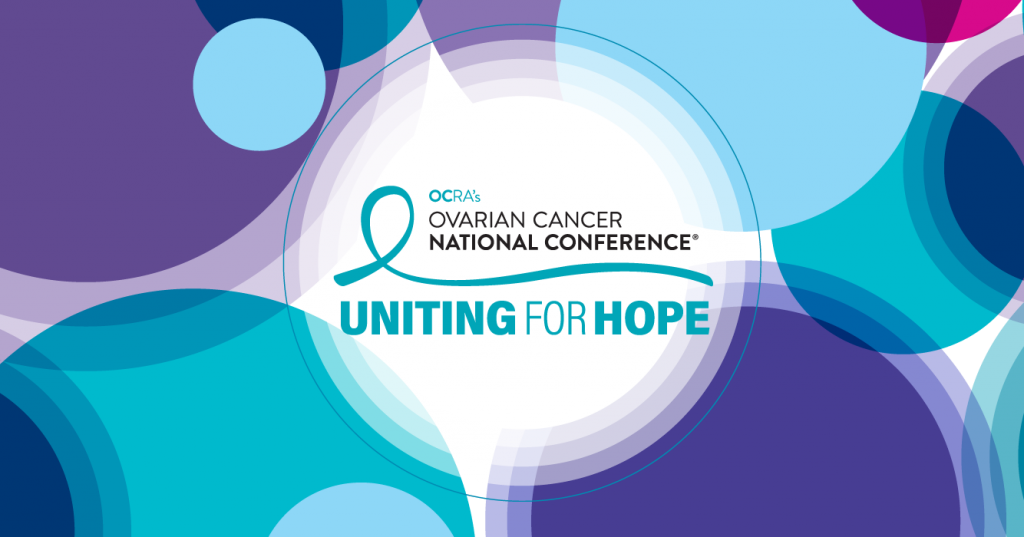OCRA's Uniting for Hope Ovarian Cancer National Conference logo with swirls