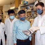 Dr. Rugang Zhang in research lab