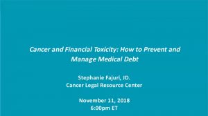 cancer and financial toxicity medical debt