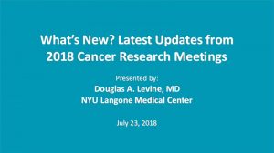 ovarian cancer research updates 2018