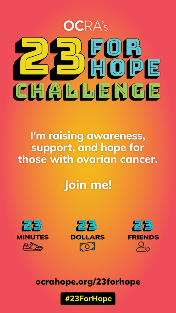 Instagram story with 23 for hope information