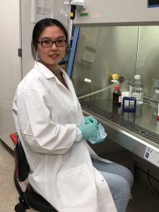 Dr. Xueyang Yu in lab