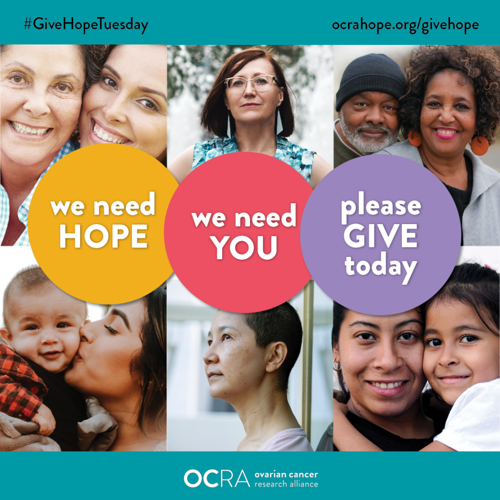 #GiveHope Tuesday, ocrahope.org/givehope, text bubbles that read We need Hope, We need You, Please give Today