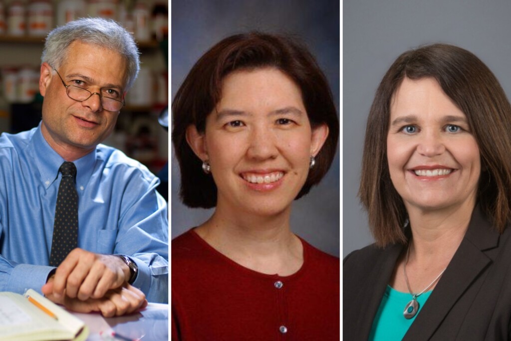 Photo collage of vertical headshots of Dr. Alan D'Andrea, Dr. Karen Lu, and Dr. Elizabeth Swisher