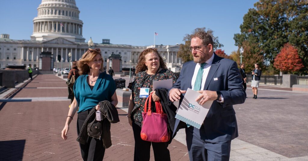 Audra Moran, Sarah DeFeo, and Chad Ramsey at OCRA's Advocacy Day on Capitol Hill