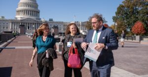 Audra Moran, Sarah DeFeo, and Chad Ramsey at OCRA's Advocacy Day on Capitol Hill