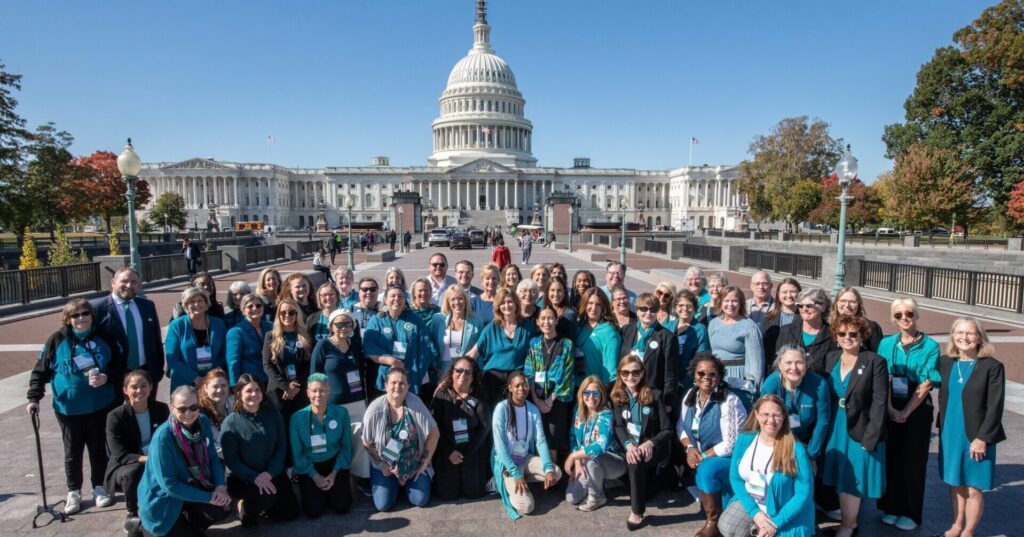 OCRA advocates and survivors in front of US Capitol Building